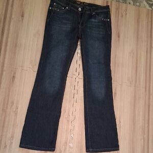Women's Boot Cut Jeans in Dark Blue
